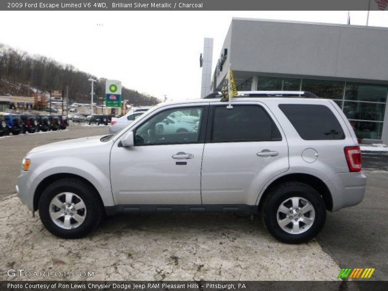 Brilliant Silver Metallic / Charcoal 2009 Ford Escape Limited V6 4WD