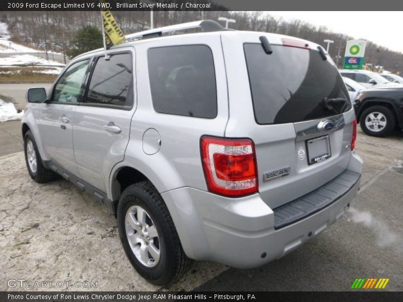 Brilliant Silver Metallic / Charcoal 2009 Ford Escape Limited V6 4WD