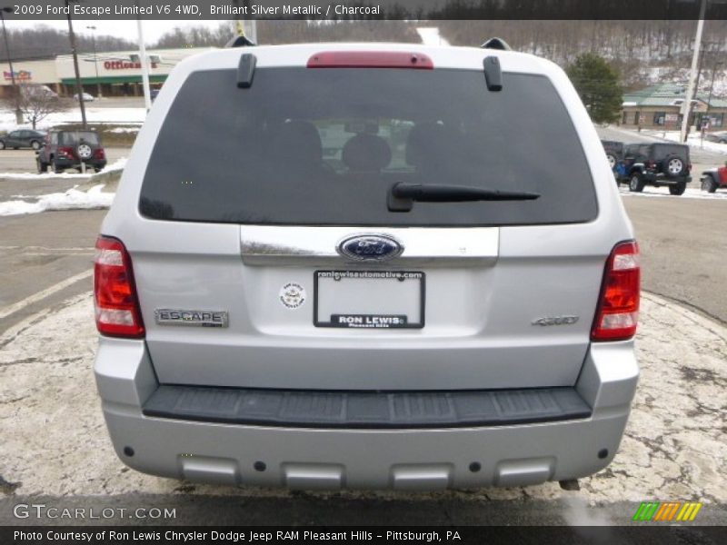 Brilliant Silver Metallic / Charcoal 2009 Ford Escape Limited V6 4WD