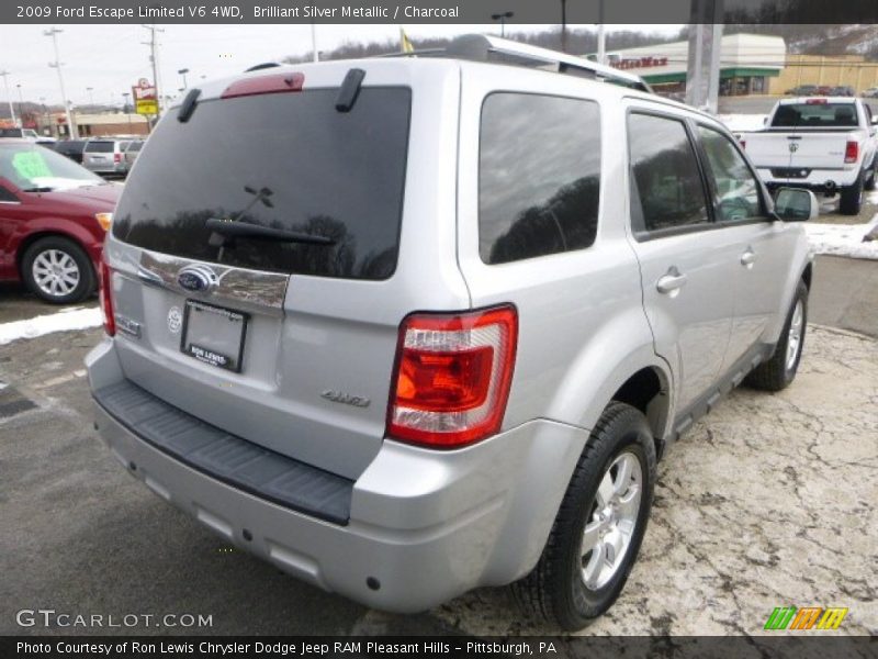 Brilliant Silver Metallic / Charcoal 2009 Ford Escape Limited V6 4WD
