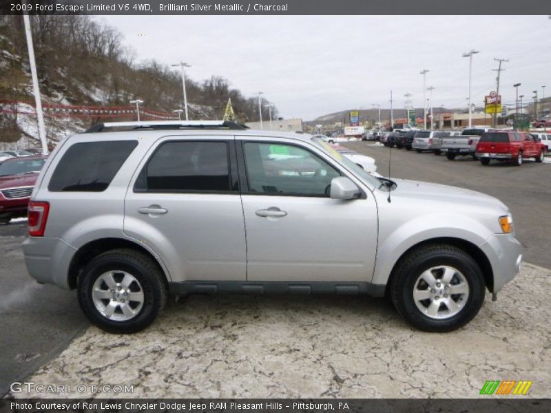 Brilliant Silver Metallic / Charcoal 2009 Ford Escape Limited V6 4WD