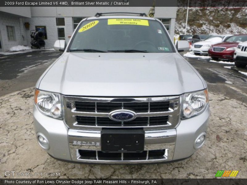 Brilliant Silver Metallic / Charcoal 2009 Ford Escape Limited V6 4WD