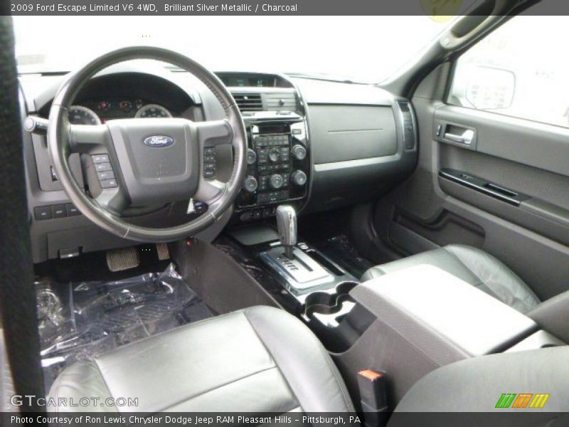 Brilliant Silver Metallic / Charcoal 2009 Ford Escape Limited V6 4WD