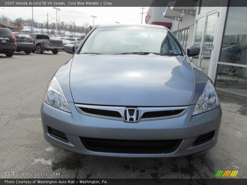 Cool Blue Metallic / Gray 2007 Honda Accord SE V6 Sedan