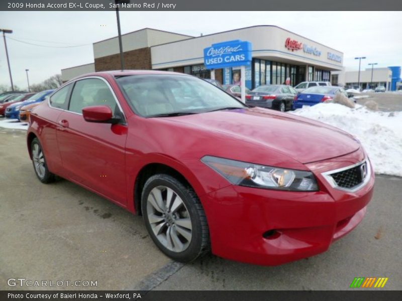 San Marino Red / Ivory 2009 Honda Accord EX-L Coupe