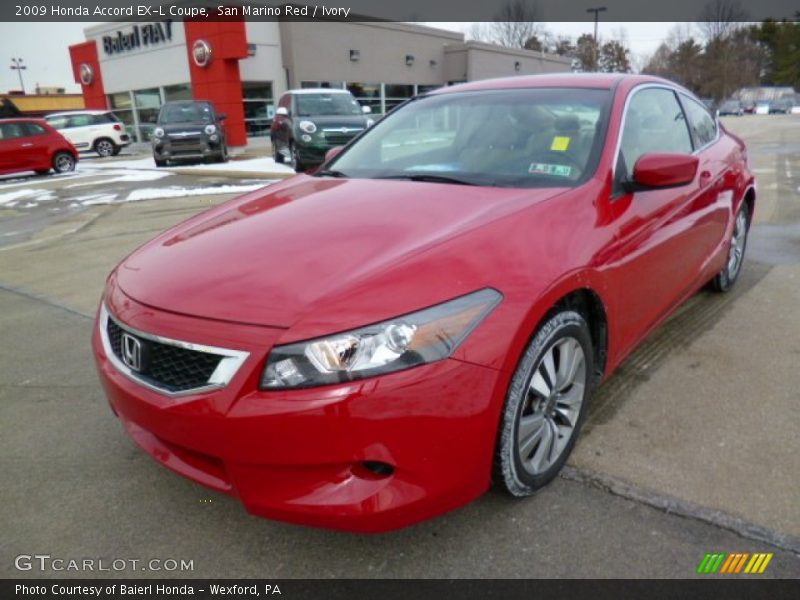 San Marino Red / Ivory 2009 Honda Accord EX-L Coupe