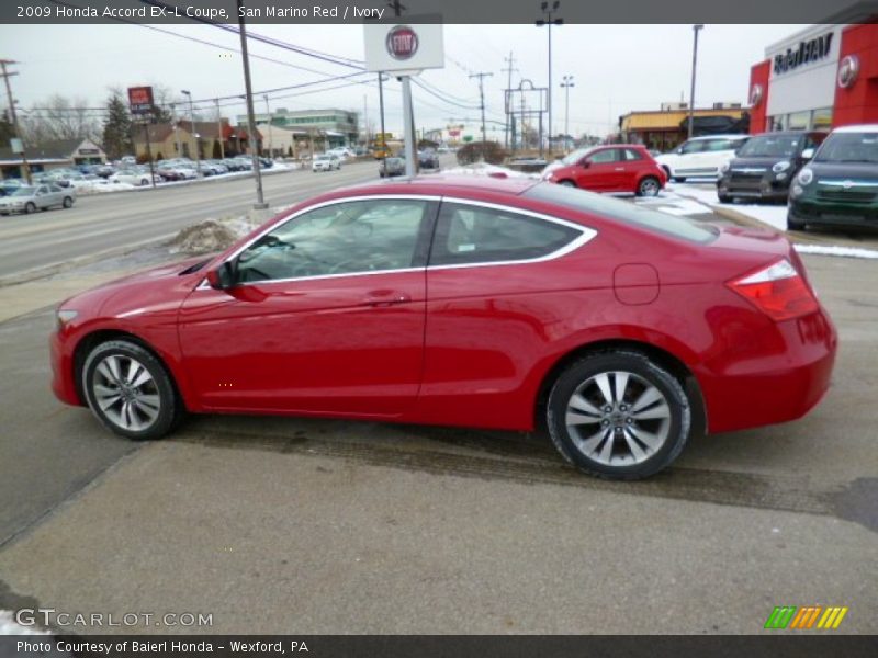 San Marino Red / Ivory 2009 Honda Accord EX-L Coupe