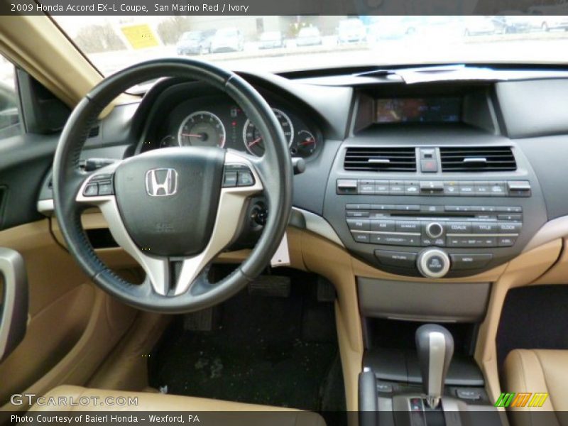 San Marino Red / Ivory 2009 Honda Accord EX-L Coupe