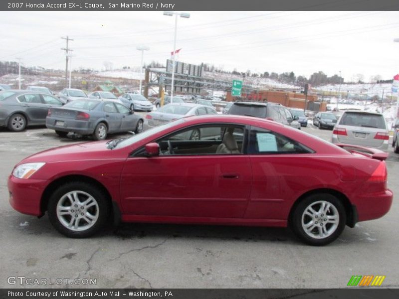 San Marino Red / Ivory 2007 Honda Accord EX-L Coupe