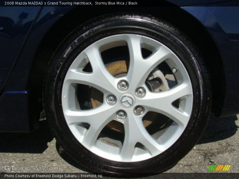 Stormy Blue Mica / Black 2008 Mazda MAZDA3 s Grand Touring Hatchback