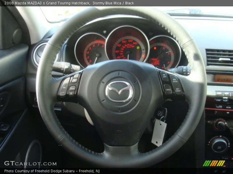 Stormy Blue Mica / Black 2008 Mazda MAZDA3 s Grand Touring Hatchback