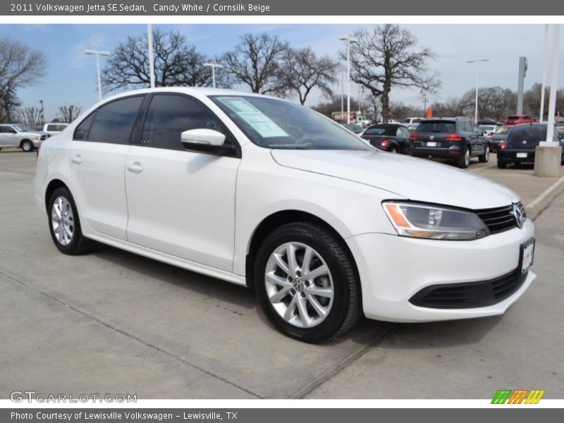 Candy White / Cornsilk Beige 2011 Volkswagen Jetta SE Sedan