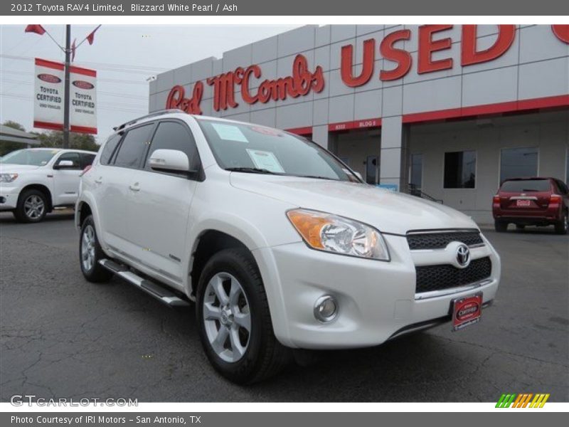 Blizzard White Pearl / Ash 2012 Toyota RAV4 Limited