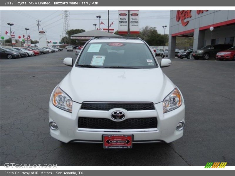 Blizzard White Pearl / Ash 2012 Toyota RAV4 Limited