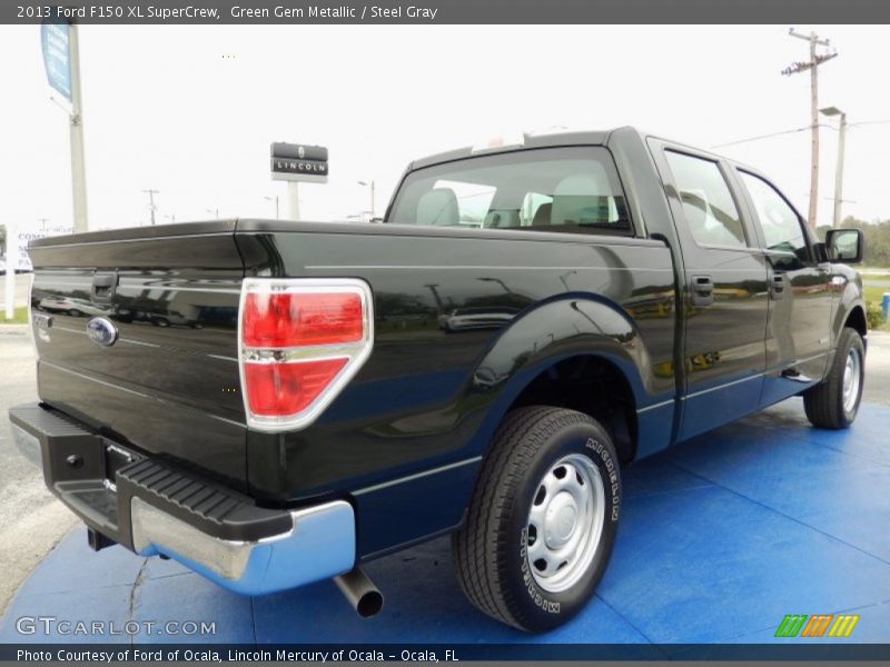 Green Gem Metallic / Steel Gray 2013 Ford F150 XL SuperCrew