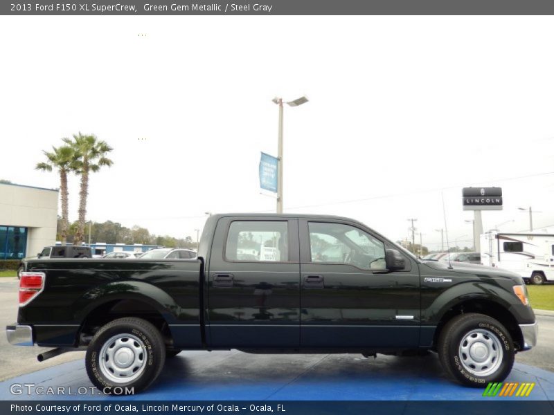 Green Gem Metallic / Steel Gray 2013 Ford F150 XL SuperCrew