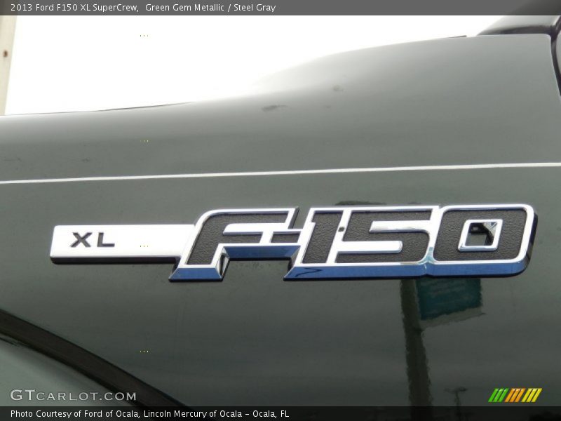 Green Gem Metallic / Steel Gray 2013 Ford F150 XL SuperCrew