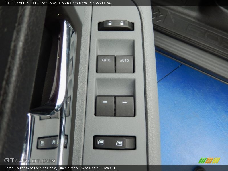 Green Gem Metallic / Steel Gray 2013 Ford F150 XL SuperCrew
