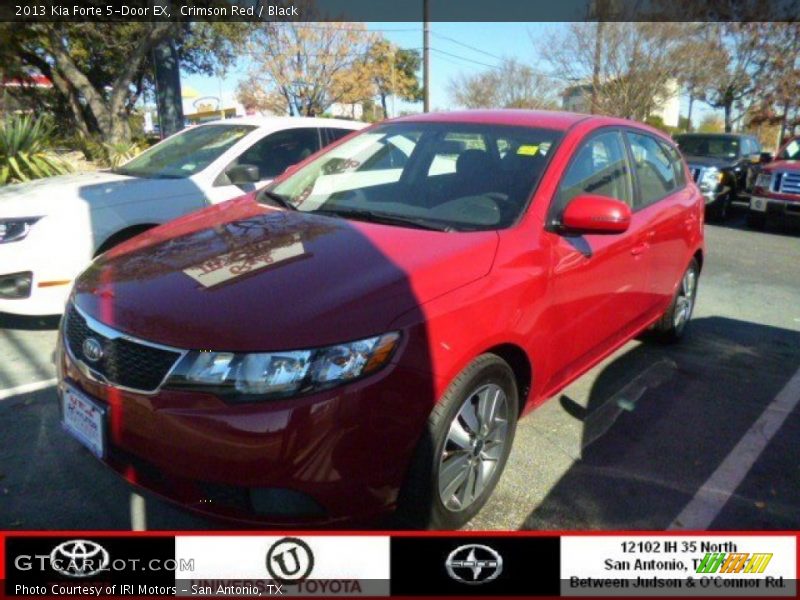 Crimson Red / Black 2013 Kia Forte 5-Door EX