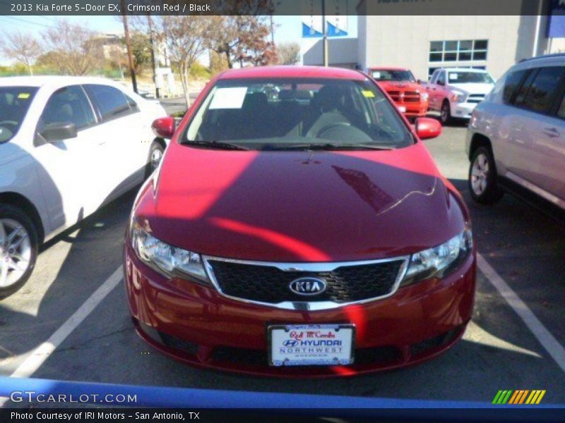 Crimson Red / Black 2013 Kia Forte 5-Door EX