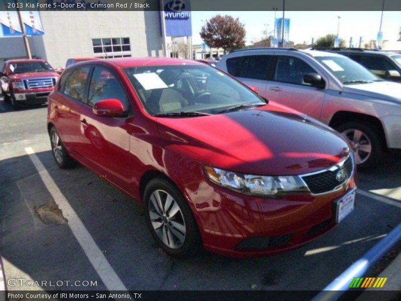 Crimson Red / Black 2013 Kia Forte 5-Door EX