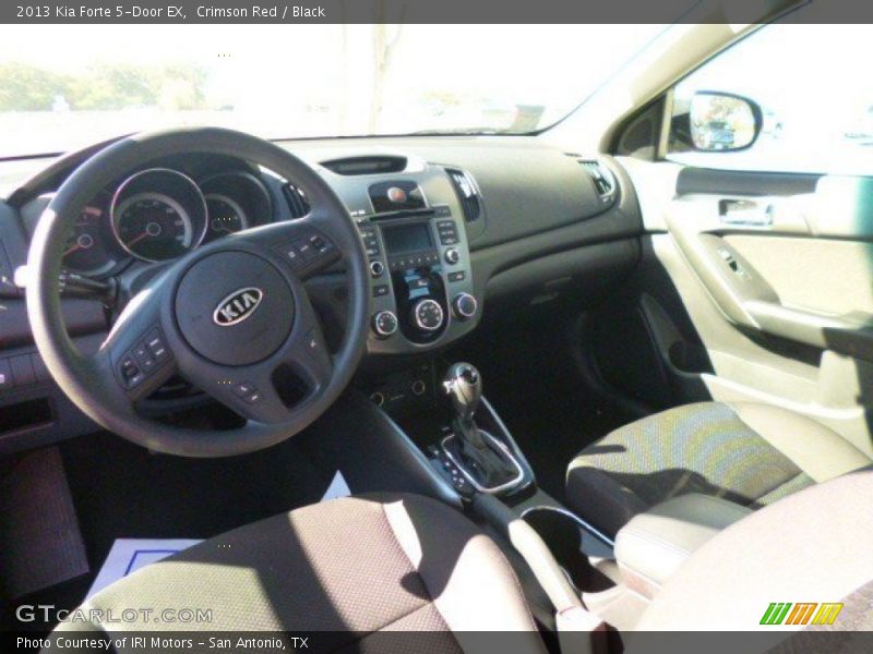Crimson Red / Black 2013 Kia Forte 5-Door EX