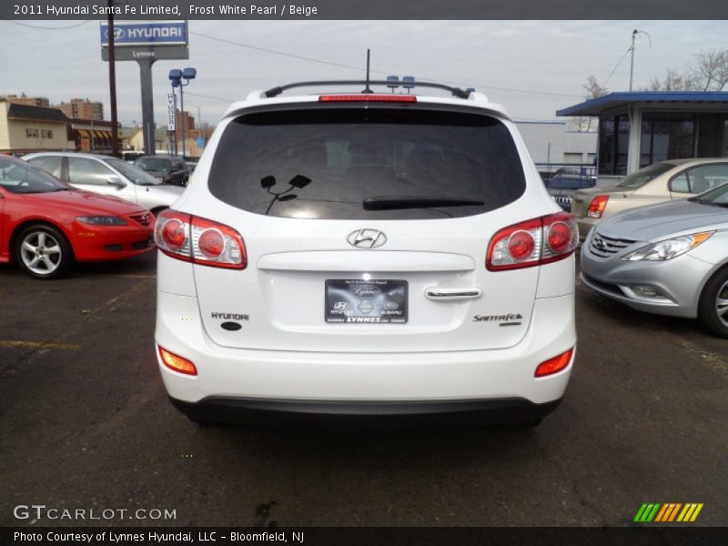 Frost White Pearl / Beige 2011 Hyundai Santa Fe Limited