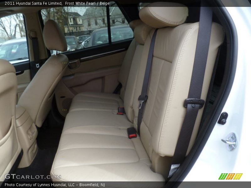 Frost White Pearl / Beige 2011 Hyundai Santa Fe Limited