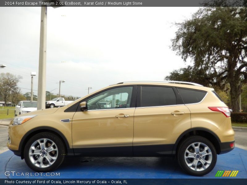 Karat Gold / Medium Light Stone 2014 Ford Escape Titanium 2.0L EcoBoost