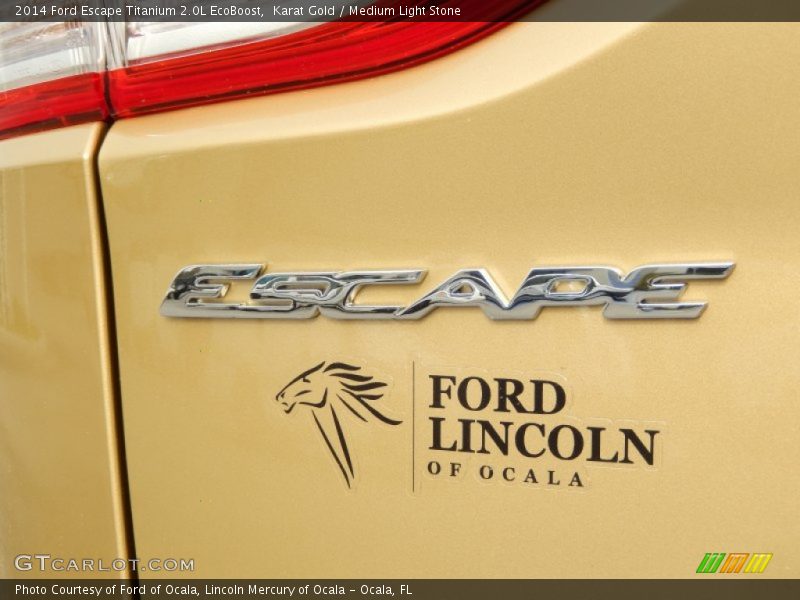 Karat Gold / Medium Light Stone 2014 Ford Escape Titanium 2.0L EcoBoost