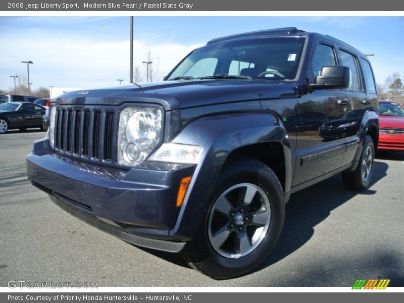Modern Blue Pearl / Pastel Slate Gray 2008 Jeep Liberty Sport