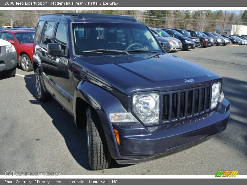 Modern Blue Pearl / Pastel Slate Gray 2008 Jeep Liberty Sport