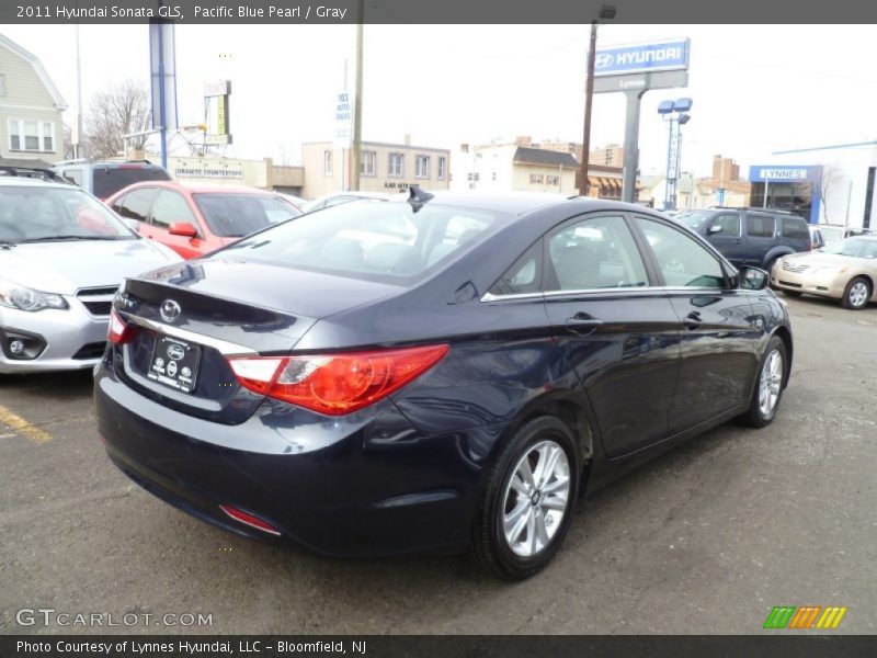 Pacific Blue Pearl / Gray 2011 Hyundai Sonata GLS