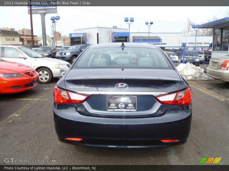 Pacific Blue Pearl / Gray 2011 Hyundai Sonata GLS