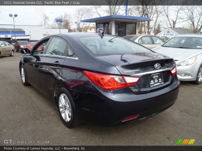 Pacific Blue Pearl / Gray 2011 Hyundai Sonata GLS
