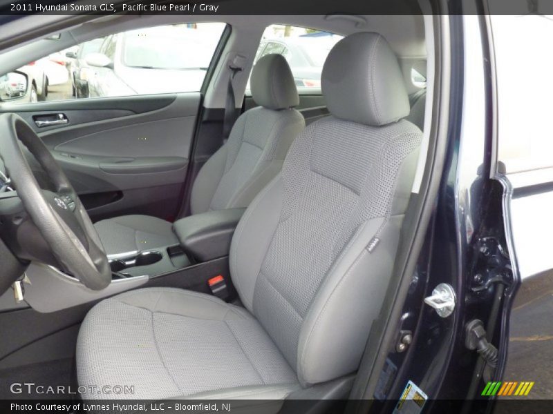 Pacific Blue Pearl / Gray 2011 Hyundai Sonata GLS