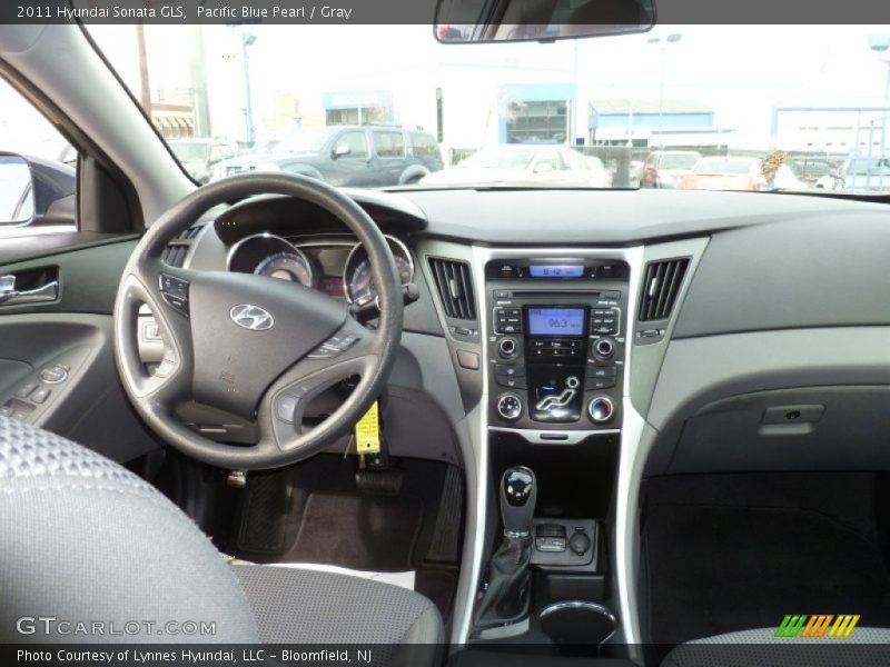 Pacific Blue Pearl / Gray 2011 Hyundai Sonata GLS