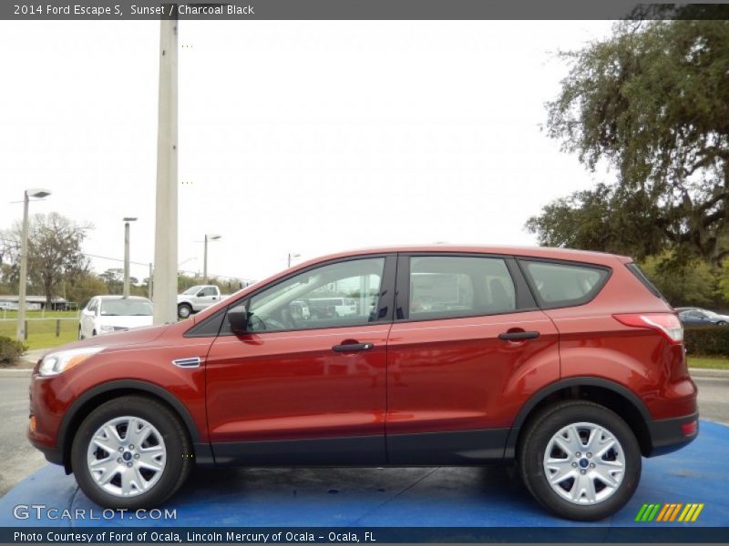 Sunset / Charcoal Black 2014 Ford Escape S