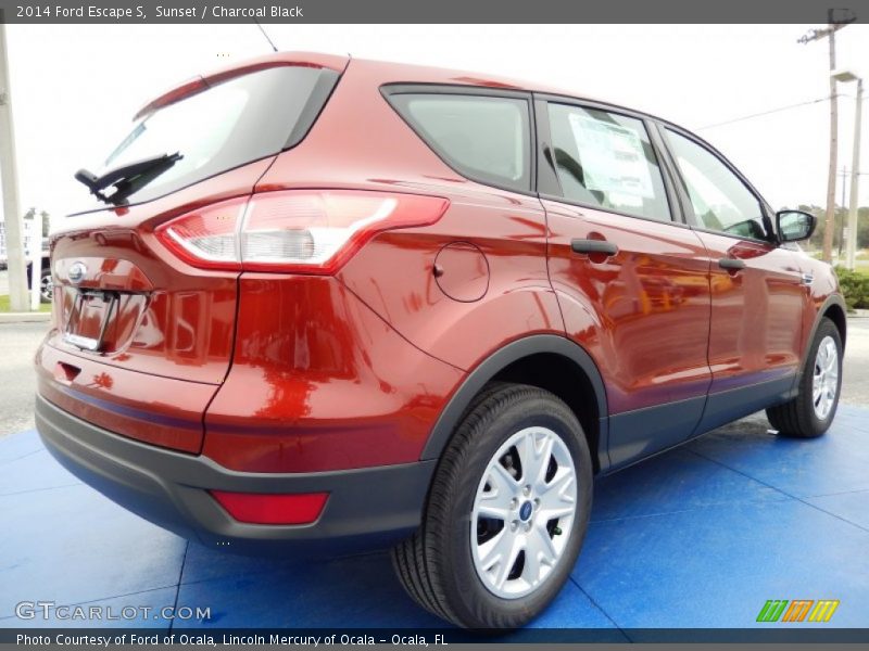Sunset / Charcoal Black 2014 Ford Escape S
