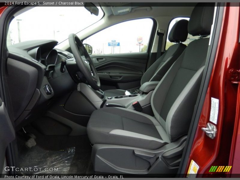 Sunset / Charcoal Black 2014 Ford Escape S