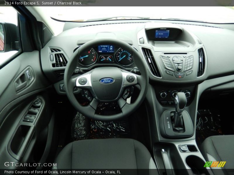 Sunset / Charcoal Black 2014 Ford Escape S