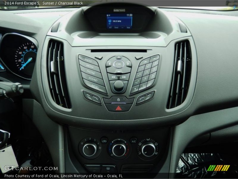 Sunset / Charcoal Black 2014 Ford Escape S