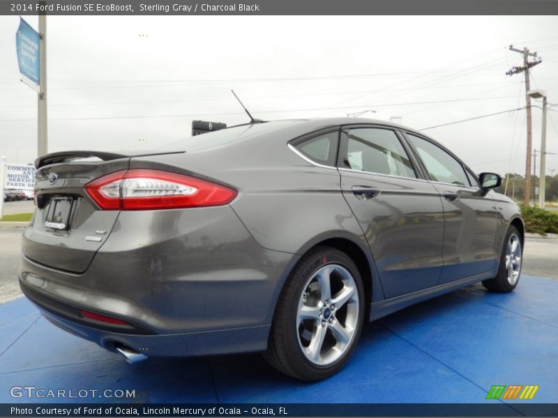 Sterling Gray / Charcoal Black 2014 Ford Fusion SE EcoBoost