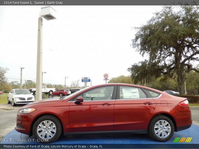 Sunset / Earth Gray 2014 Ford Fusion S