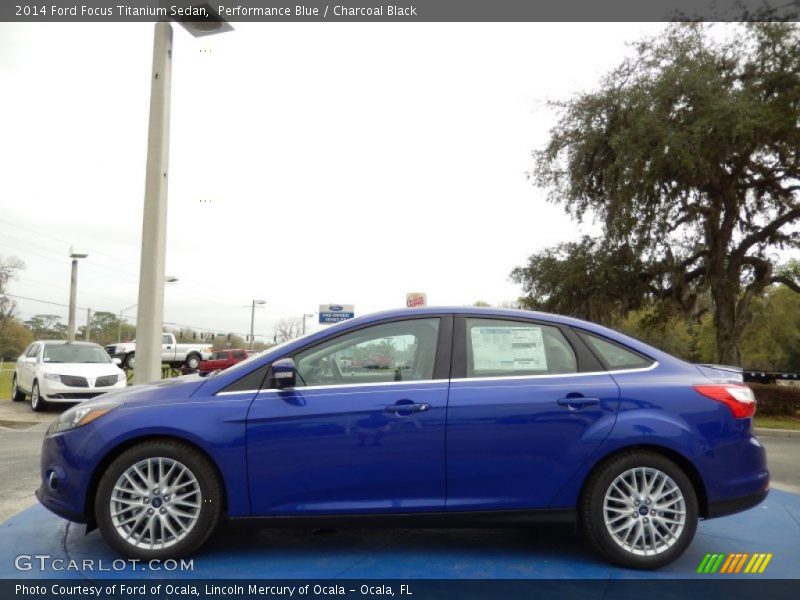 Performance Blue / Charcoal Black 2014 Ford Focus Titanium Sedan