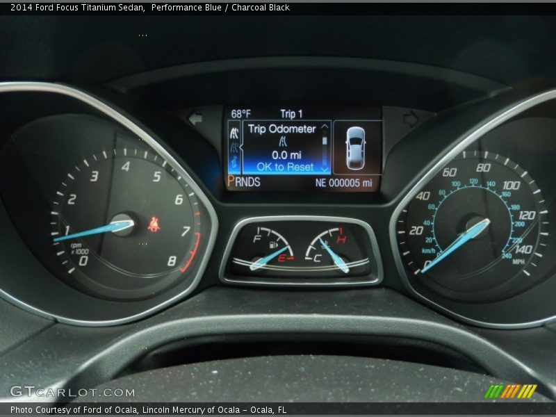 Performance Blue / Charcoal Black 2014 Ford Focus Titanium Sedan