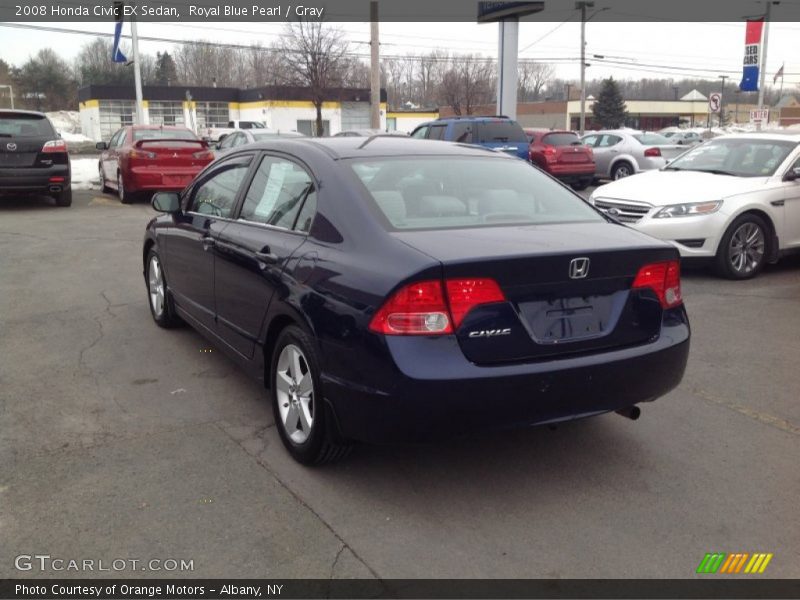 Royal Blue Pearl / Gray 2008 Honda Civic EX Sedan