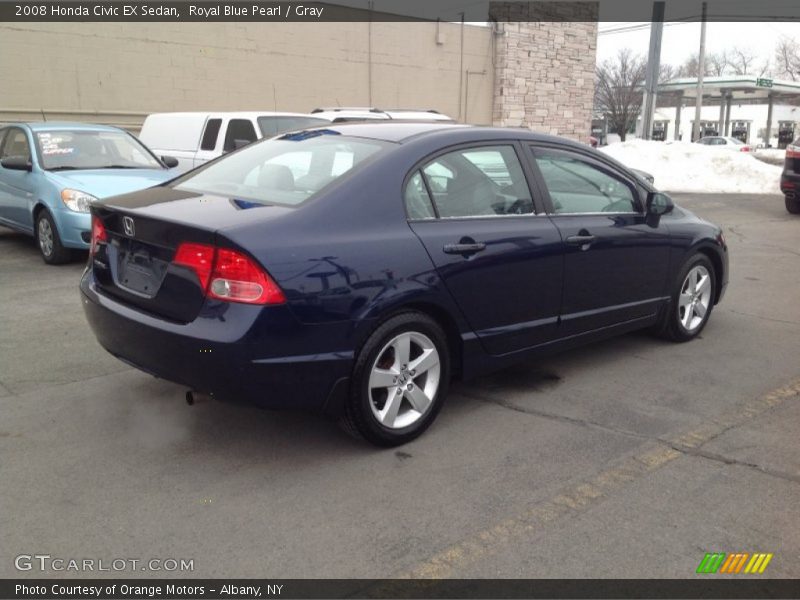 Royal Blue Pearl / Gray 2008 Honda Civic EX Sedan