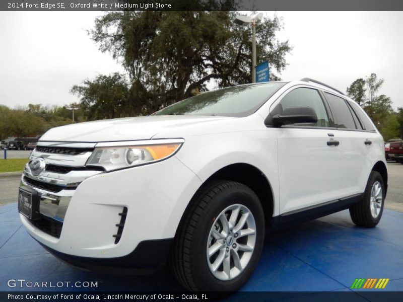 Oxford White / Medium Light Stone 2014 Ford Edge SE