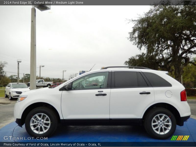 Oxford White / Medium Light Stone 2014 Ford Edge SE